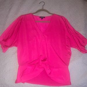 Cute pink polyester top!